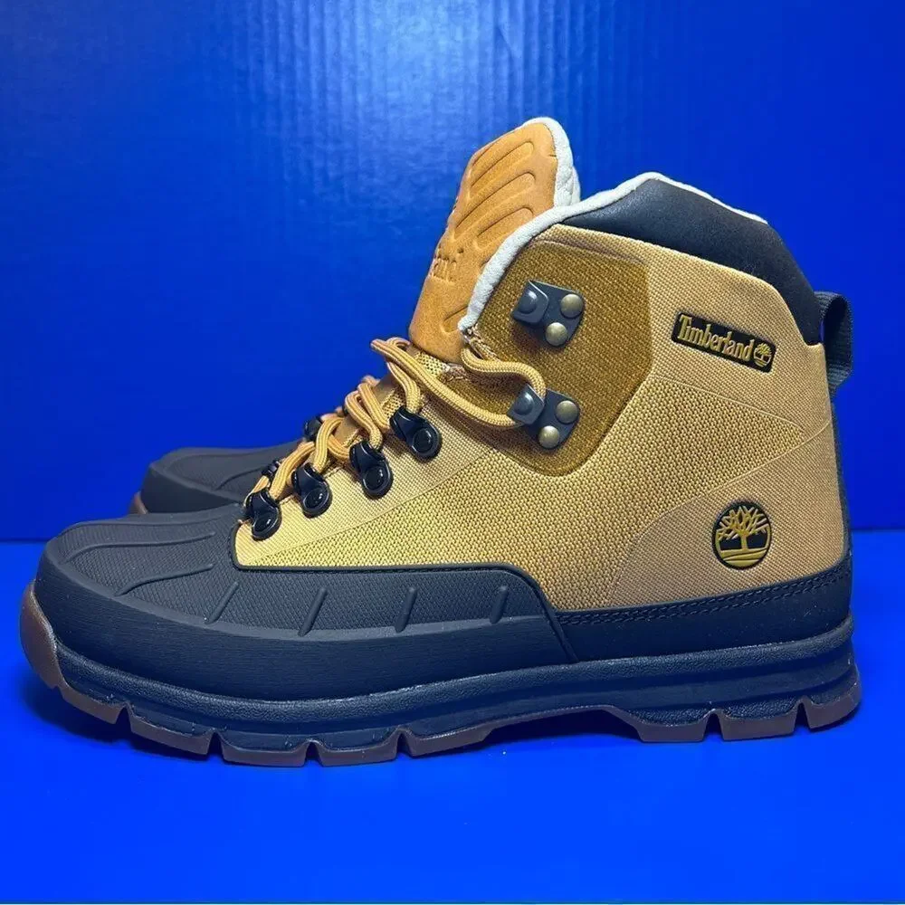 Timberland Euro Hiker‎ Jacquard Shell Toe Boots Wheat A4236 Mens 10.5